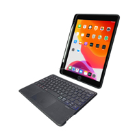 Étui Clavier Rétroéclairé avec Pavé Tactile pour iPad 10.2 et 10.5 Pouces, Housse de Protection pour Tablette 126