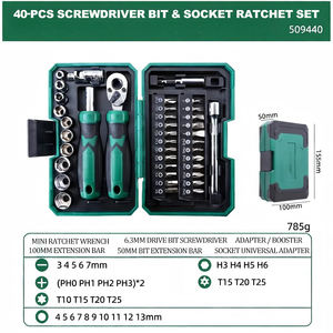 PEIFENG Kit d'outils de réparation automobile complet en acier inoxydable avec <span class=keywords><strong>embout</strong></span> de douille de 6,3 mm et petit tournevis de précision - Product Image 3