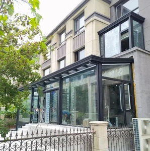 Véranda préfabriquée en aluminium à toit plat, cadre thermolaqué, pour jardin, solaire 4 saisons, idéale pour villa, cour extérieure - Product Image 3