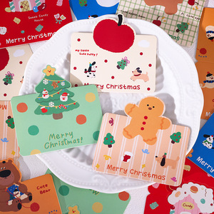 Carte de vœux de Noël rétro, carte cadeau, carte de message de bénédiction, impression papier, vente en gros pour fleuristes et usines - Product Image 5