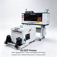Printer DTF Versijet New A3 I3200-A1/F1080-A1*2 Semi-Otomatis dengan Tinta Pigment Garansi 1 Tahun Digital Roll-to-Roll untuk Kaos
