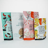 Dongju Pochette debout en papier kraft noir avec fenêtre mate scellée à chaud pour l'emballage de gâteaux alimentaires Sucre disponible en stock