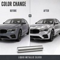 Film de protection PPF TPU métallique liquide brillant argenté de qualité supérieure, 7,5 mil, auto-réparant, anti-jaunissement, résistant aux rayures, vente en gros