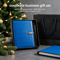 Carnet A5 personnalisé avec logo, chargeur USB sans fil 8000 mAh, stylo inclus – Idéal pour cadeaux d'entreprise