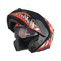 Casque de moto modulaire LV115 à visière relevable, double visière, homologué DOT, avec spoiler, déverrouillage rapide, casques de moto