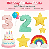 Piñata personnalisée à thème, piñata personnalisée avec personnage, piñata en papier faite à la main, personnalisation du nom/des initiales/de la date