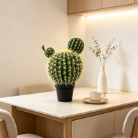 Cactus artificiel réaliste en plastique, 1,9 pi/57 cm, plante du désert en pot écologique, décoration intérieure pour mariage, maison et jardin