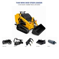 Mini-chargeuse compacte sur chenilles en caoutchouc de 1120 kg avec godet de 0,1 m³ pour la construction agricole