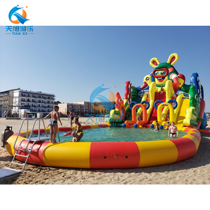 Lớn PVC Blow-up trượt nước Công viên khổng lồ ngoài trời giá rẻ trượt nước Inflatable với hồ bơi cho người lớn trẻ em thương mại trượt nước - Product Image 2