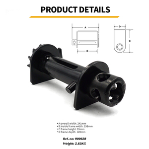 Ratchet Buckle <b>Black</b> Plastic Winch Mount <b>Bracket</b> Low Profile Leg Brkt - Product Image 2