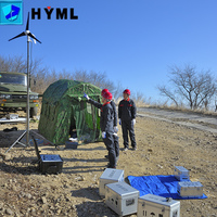 Mât de trépied portable en alliage d'aluminium pour énergie éolienne, revêtement anodisé dur, hauteur personnalisable, verrouillage par traction directe
