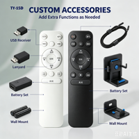 Télécommande universelle anti-choc à code fixe KEYUAN TY-15D pour TV, portée 20m