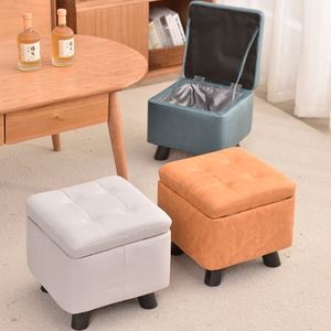 Small <b>stool</b>, living room <b>storage</b> <b>stool</b>, coffee table <b>stool</b>, solid wood sofa <b>stool</b>, footstool, shoe changing <b>stool</b>, fabric <b>stool</b>. - Product Image 2