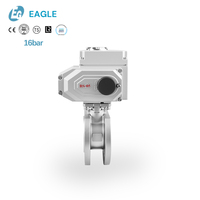 Válvula de Bola Eléctrica con Brida de Fabricante EAGLE, Tamaño Compacto y Delgado con Actuador Eléctrico, Brida de Cuello Soldado, 24 VCC 220 VCA