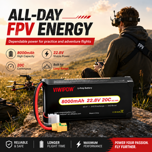 Batterie semi-solide NMC pour drone, 8000 mAh, 6S, 22,8 V, 20C, à décharge rapide, vente en gros - Product Image 5