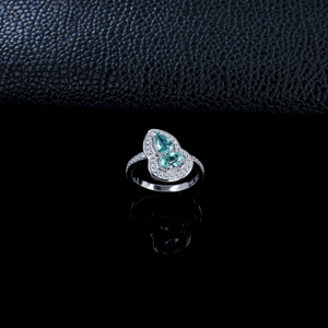 S925 Silver Classic Oval Cut <b>Green</b> Garnet Gourd Shaped Wedding Ring for Women High-grade Quality - Product Image 3