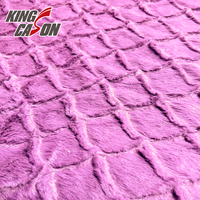 Kingcason Bestseller lila Stricks toff 100 Prozent Polyester Gutes Hand gefühl Anti-Falten-Pv-Fleece für Kinderspiel zeug