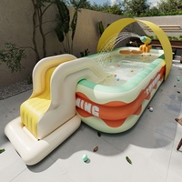 Piscine Gonflable PVC Personnalisée pour Enfants et Adultes avec Mini Toboggan, Jouet Aquatique pour Jardin Familial à Domicile, Été en Fête