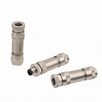 Offre Spéciale CAZN M8 Connecteur Circulaire Droit Pré-assemblé en Laiton 3-8 Broches Mâle/Femelle IP67 60V avec Bornes à Vis et Sortie Audio PG7