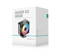 Refroidisseur d'air AG400 G2 ARGB Noir à tour unique, flux d'air puissant, compatible LGA1851/1700/AM5/AM4 pour processeur