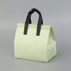 Disposable Non-Woven Foldable Portable Takeaway Thermal Insulated Cooler Bag with Zipper Closure for Food - Product Image 6