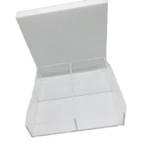 Kunden spezifische Acryl boxen mit Trennwand und weißer Abdeckung