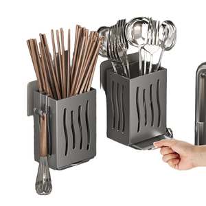 Nhà Bếp Treo Tường Cống Giá Nhựa Muỗng Và Đũa Chủ Miễn Phí Vận Chuyển Cho Hộ Gia Đình Countertop Đồ Ăn Lưu Trữ - Product Image 1