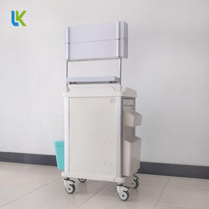 Chariot d'urgence médical multifonction en acier inoxydable et plastique, chariot d'anesthésie hospitalier, capacité de charge de 100 kg, roues - Product Image 5