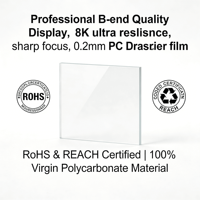 Film diffuseur de lumière PC stable aux UV de 0,2 mm, film diffuseur optique en plastique adhésif blanc laiteux, rouleaux de film diffuseur de lumière LED