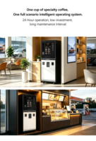 Máquina Expendedora de Café Totalmente Automática con Máquina de Hielo Integrada, Bebidas Calientes/Frías, SDK, Habilitada para Tarjetas de Crédito, Gestión Basada en la Nube, 150-200