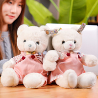 Peluche géante personnalisée en forme d'ours, jouet en peluche pour couple de personnages de dessin animé, rembourrage en coton PP, cadeau d'anniversaire pour fille