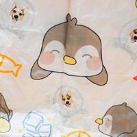 Porte-clés en peluche pingouin 10 cm, personnalisable sans MOQ, pochette en peluche écologique recyclée avec sac de courses pliable et jouet en peluche