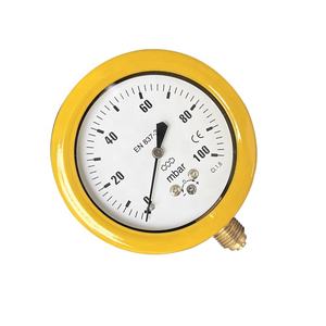 प्रभाव प्रतिरोध स्टेनलेस स्टील 100 एमबीएआर डायाफ्राम सील एमबीएआर कम दबाव नापने का यंत्र - Product Image 5