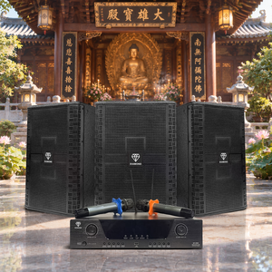LOW MOQ <b>Subwoofer</b> 900W 2.1 Professional Audio Equipment KTV System <b>Speaker</b> Set With Wireless Microphone Professional Aud - Product Image 1