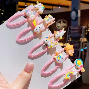 Juego de pinzas para el pelo de resina con dibujos animados para bebé, 10 Uds./juego de pinzas para el pelo con dibujos de animales, frutas, accesorios para el cabello - Product Image 3