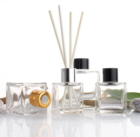 Bouteille diffuseur d'arômes en verre transparent personnalisable 50ml 100ml 150ml vide pour salle de bain