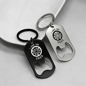 Llavero Abridor de Botellas de Metal y Cuero, Regalo de Recuerdo para el Día del Padre, Abridor de Botellas de Acero Inoxidable Grabado con Láser - Product Image 4