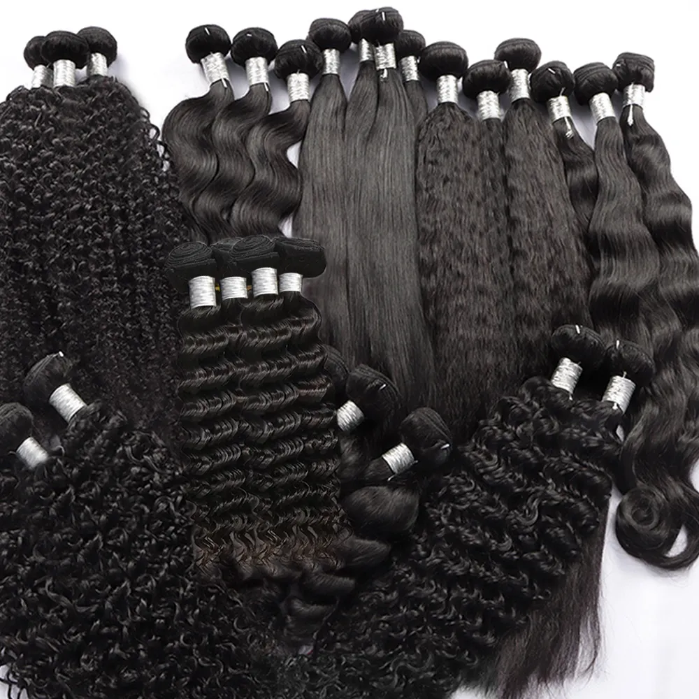 Virgin human hair wholesales 10-30 inch brazilian Hair Weaves and Wigs Straight Brazilian Human Hair Extensions Bundles