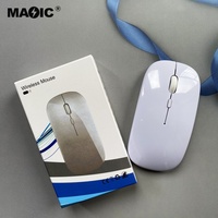 Ratón Inalámbrico Ultrafino de 2.4GHz al por Mayor, Compatible con Laptop, Windows, Mac, Android, MAC, PC, Computadora