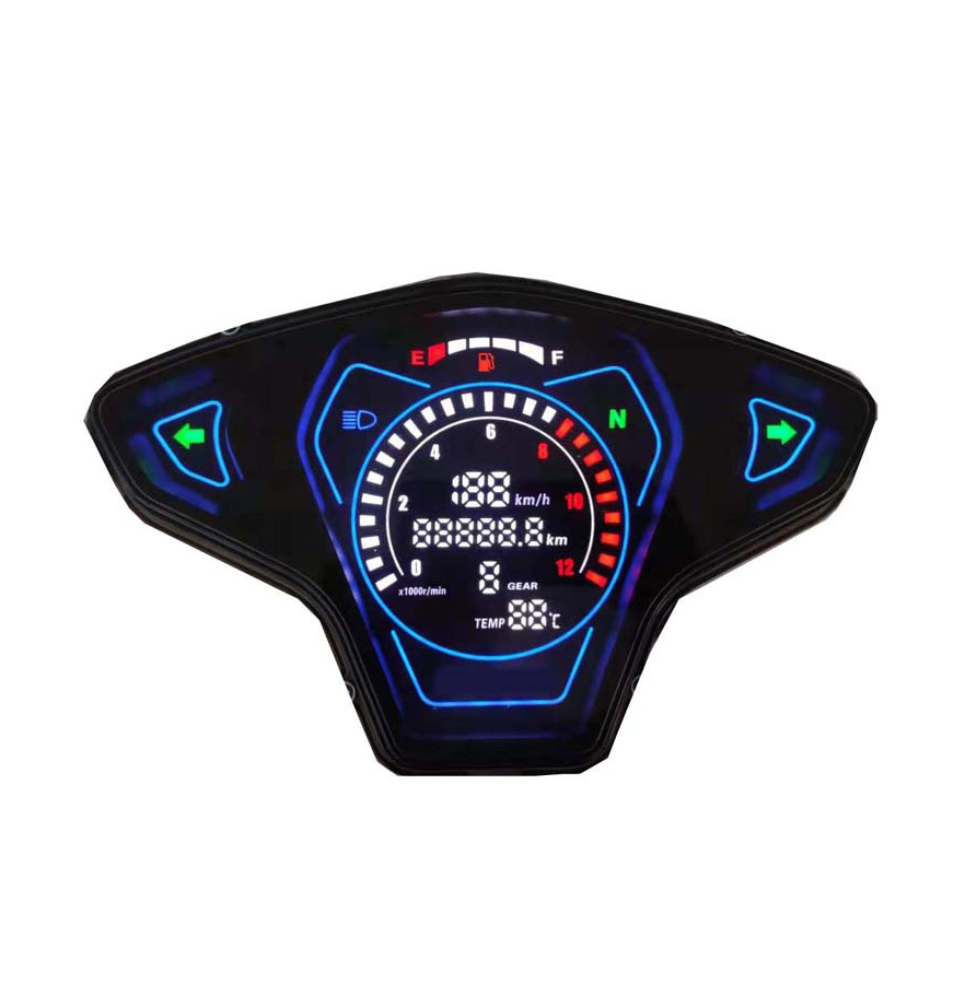 Мотоциклетный Спидометр с ЖК-дисплеем инструмент touch код уровня топлива с температурой SY110-22E