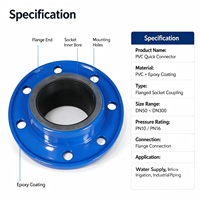 Raccord rapide en PVC, coupleur à bride PN10 PN16 DN50-DN300 pour la connexion de conduites d'eau