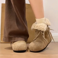 Bottes de neige fourrées pour femme, modèle 2025, à porter de deux façons, doublées polaire, style épais et rembourré, semelle antidérapante, chaudes