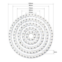 WS2812B LED Halo Angel Eyes Anneau Adressable 5050 RGB 8/16/24/35/45LED DC5V IC Built-in LED Pixel Light pour