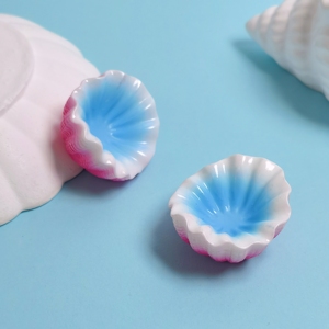 100 PIÈCES de décorations de jardin féerique en coquillages et perles bleues océaniques mélangées, accessoires colorés pour maison de poupée et décoration de bureau - Product Image 3