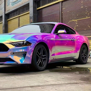 Film vinyle auto brillant holographique arc-en-ciel blanc miroir, autocollant sans bulles d'air, vinyle 3m pour voiture et <span class=keywords><strong>moto</strong></span> - Product Image 6