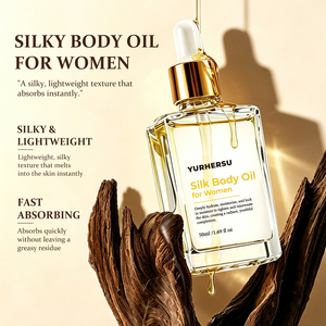 Aceite Corporal Sedoso de Marca Privada para Mujer, con Manteca de Karité, Argán, Semilla de Uva y Aceite de Jojoba, Ligero, de Absorción Instantánea, Hidratación Profunda, No Grasoso - Product Image 3