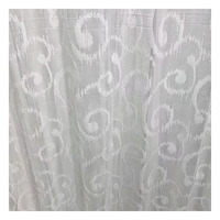 Tissu jacquard brocart en velours 100% polyester à pois floraux, rideaux transparents pour salon, design moderne, poids moyen