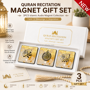 Idee Regalo per Eid Mubarak: Magnete per Frigorifero con Mishary Adhkar Dua & Nasheeds e Corano Completo, Magnete per Frigorifero con 114 Versetti del Corano e Telecomando - Product Image 3