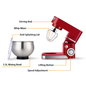 1200W électrique en acier pain oeuf pâte mélangeur <span class=keywords><strong>boulanger</strong></span> farine fouet crochet processeur plat batteur support mélangeur pour boulangerie - Product Image 3