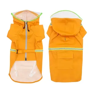 Vente chaude en gros imperméable en cuir PU pour chien imperméable pour chiens de taille moyenne à grande pour l'hiver et l'été Vêtements taille 4XL